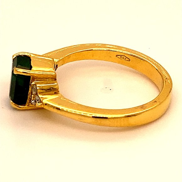 Emerald 1.60ct Diamonds Solid 18K Gold Ring - Picture 5 of 6